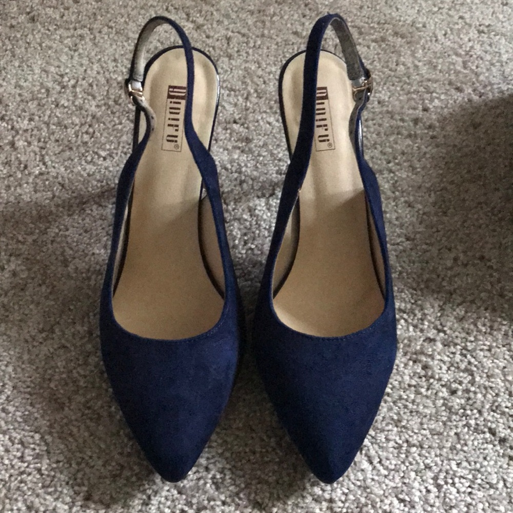 IDIFU Beautiful Blue Pointed Toe High Heal Shoe